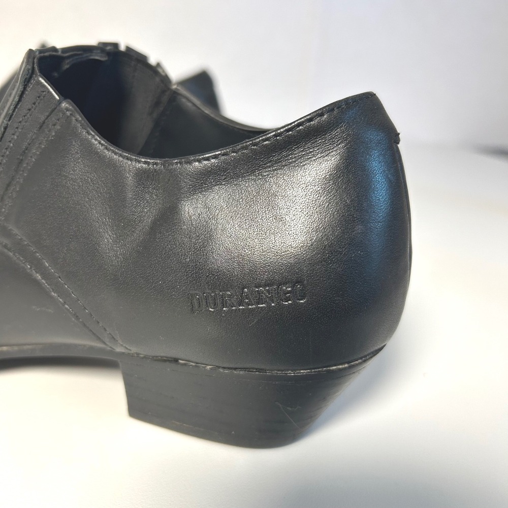 Durango‎ Crush Womens Low Cut Slip On Boots Western cowgirl Black Leather Size 9 - Picture 4 of 11